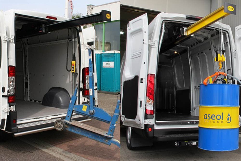 Onboard-beladingsysteem voor bedrijfsauto’s